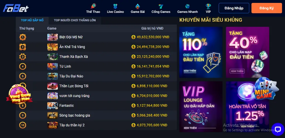 Chương Trình Hoàn Trả & Đặc Quyền VIP 6ff1 link mới